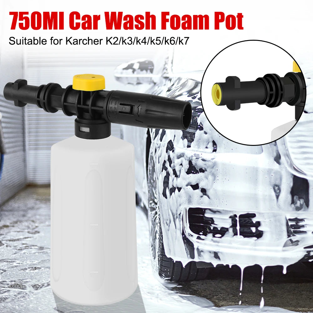750ML Snow Foam Cannon, adjustable High-Pressure Car Wash Foam Lance | Thick-Foam, Easy connect.