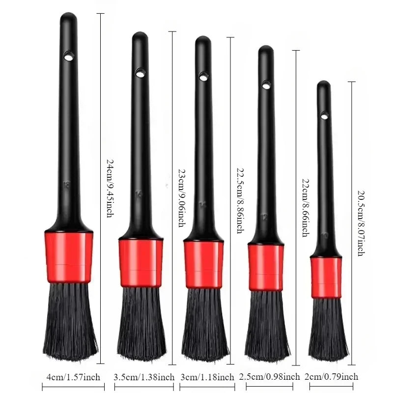 Premium Detailing Brush Set – Soft Bristle Interior & Exterior Cleaning