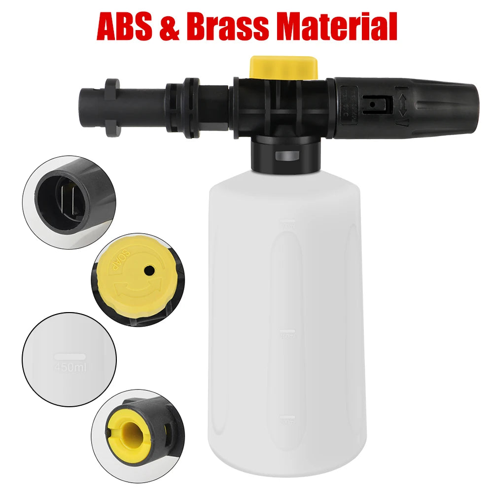 750ML Snow Foam Cannon, adjustable High-Pressure Car Wash Foam Lance | Thick-Foam, Easy connect.